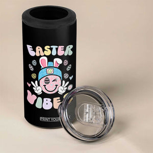 Groovy Easter Vibes 4 in 1 Can Cooler Tumbler Retro Bunny Smile Eggs TS10 Print Your Wear