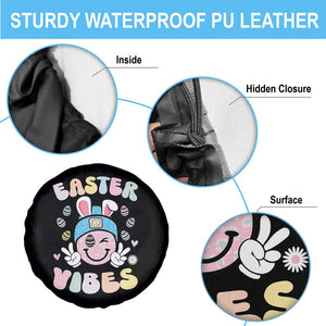 Groovy Easter Vibes Spare Tire Cover Retro Bunny Smile Eggs TS10 Print Your Wear