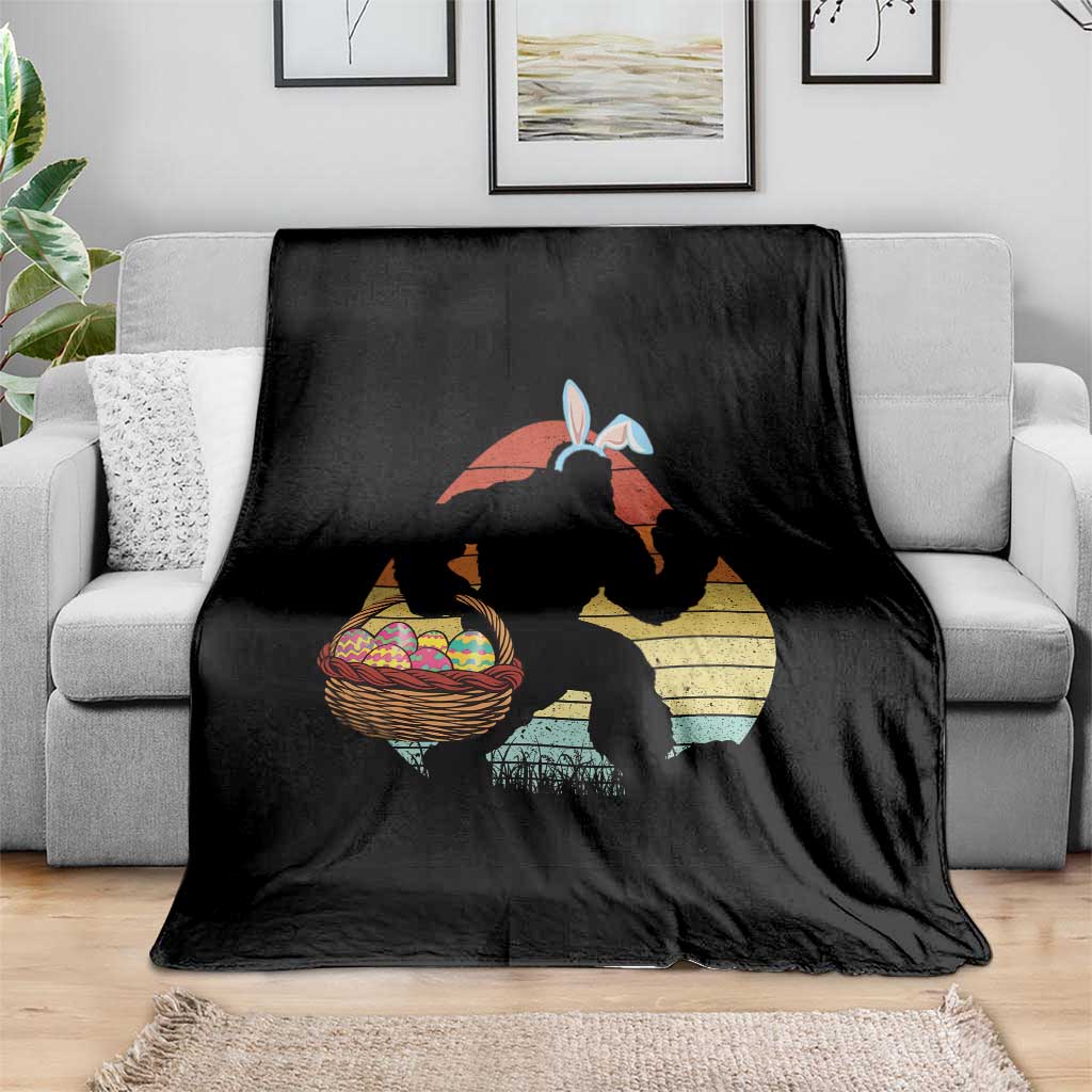 Bigfoot Easter Throw Blanket Bunny Sasquatch Eggs Retro TS10 Print Your Wear