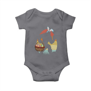 Bigfoot Easter Baby Onesie Bunny Sasquatch Eggs Retro TS10 Charcoal Print Your Wear