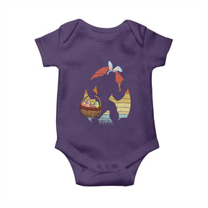 Bigfoot Easter Baby Onesie Bunny Sasquatch Eggs Retro TS10 Purple Print Your Wear