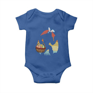 Bigfoot Easter Baby Onesie Bunny Sasquatch Eggs Retro TS10 Royal Blue Print Your Wear
