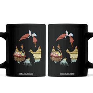 Bigfoot Easter Coffee Mug Bunny Sasquatch Eggs Retro TS10 Black Print Your Wear