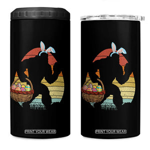Bigfoot Easter 4 in 1 Can Cooler Tumbler Bunny Sasquatch Eggs Retro TS10 One Size: 16 oz Black Print Your Wear
