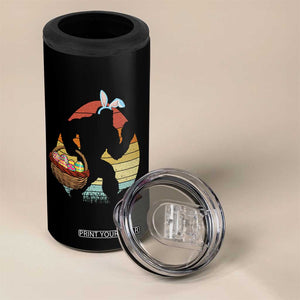 Bigfoot Easter 4 in 1 Can Cooler Tumbler Bunny Sasquatch Eggs Retro TS10 Print Your Wear