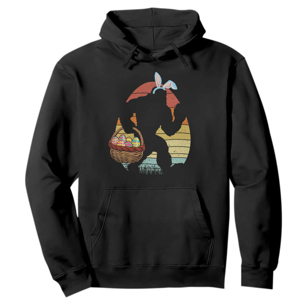 Bigfoot Easter Hoodie Bunny Sasquatch Eggs Retro TS10 Black Print Your Wear