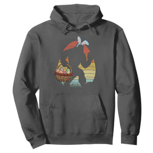 Bigfoot Easter Hoodie Bunny Sasquatch Eggs Retro TS10 Dark Heather Print Your Wear