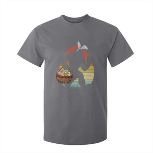 Bigfoot Easter T Shirt For Kid Bunny Sasquatch Eggs Retro TS10 Charcoal Print Your Wear