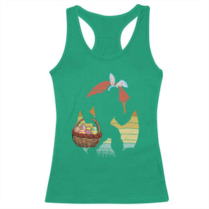 Bigfoot Easter Racerback Tank Top Bunny Sasquatch Eggs Retro TS10 Irish Green Print Your Wear