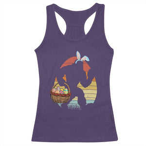 Bigfoot Easter Racerback Tank Top Bunny Sasquatch Eggs Retro TS10 Purple Print Your Wear