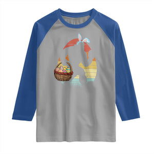 Bigfoot Easter Raglan Shirt Bunny Sasquatch Eggs Retro TS10 Sport Gray Royal Print Your Wear