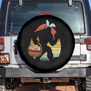 Bigfoot Easter Spare Tire Cover Bunny Sasquatch Eggs Retro TS10 No hole Black Print Your Wear