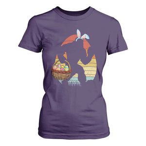 Bigfoot Easter T Shirt For Women Bunny Sasquatch Eggs Retro TS10 Purple Print Your Wear