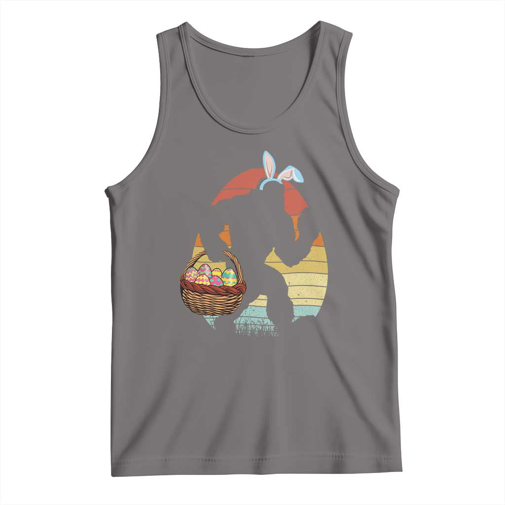 Bigfoot Easter Tank Top Bunny Sasquatch Eggs Retro TS10 Deep Heather Print Your Wear