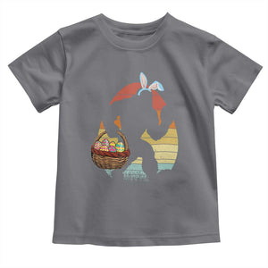 Bigfoot Easter Toddler T Shirt Bunny Sasquatch Eggs Retro TS10 Charcoal Print Your Wear
