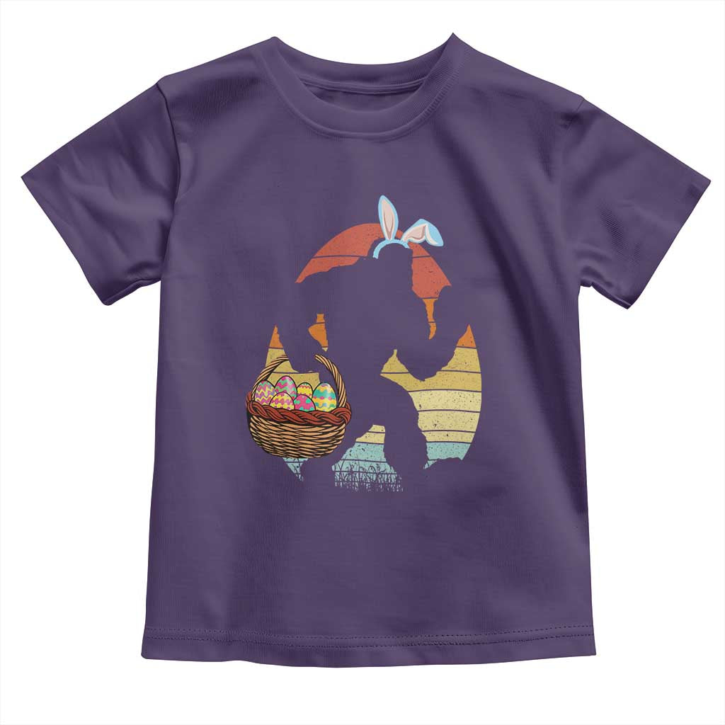 Bigfoot Easter Toddler T Shirt Bunny Sasquatch Eggs Retro TS10 Purple Print Your Wear