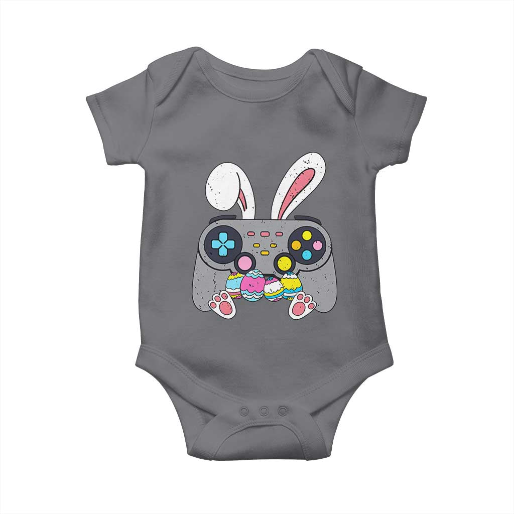 Easter Video Game Baby Onesie Bunny Eggs Gaming Gamer TS10 Charcoal Print Your Wear