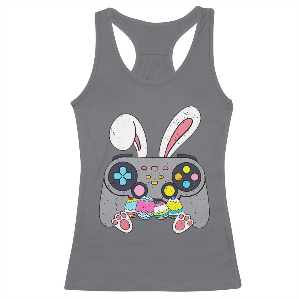 Easter Video Game Racerback Tank Top Bunny Eggs Gaming Gamer TS10 Charcoal Print Your Wear