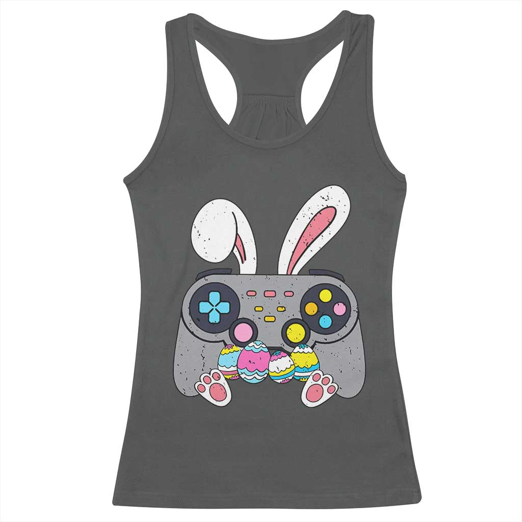 Easter Video Game Racerback Tank Top Bunny Eggs Gaming Gamer TS10 Dark Heather Print Your Wear