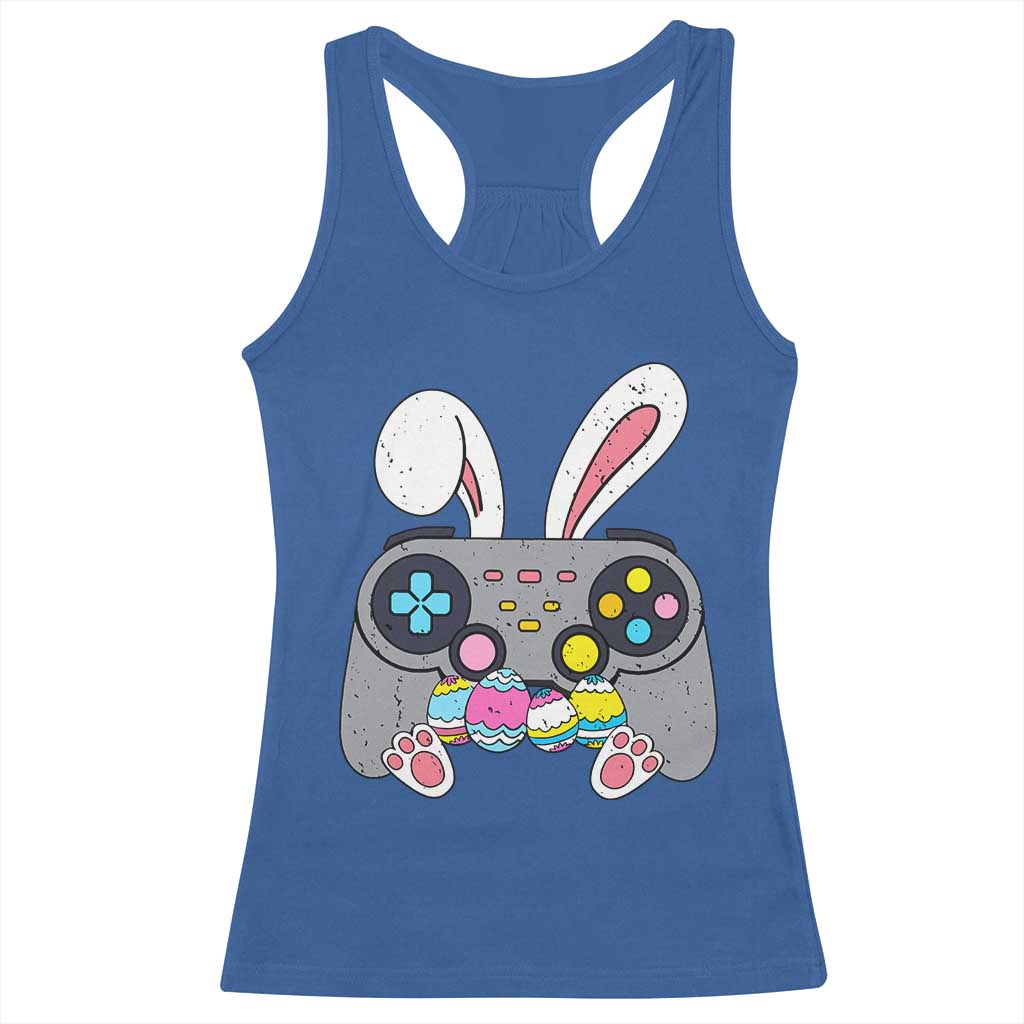 Easter Video Game Racerback Tank Top Bunny Eggs Gaming Gamer TS10 Royal Blue Print Your Wear