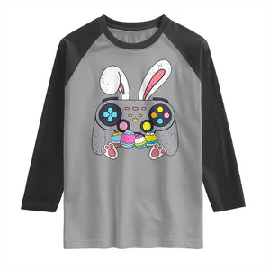 Easter Video Game Raglan Shirt Bunny Eggs Gaming Gamer TS10 Sport Gray Black Print Your Wear