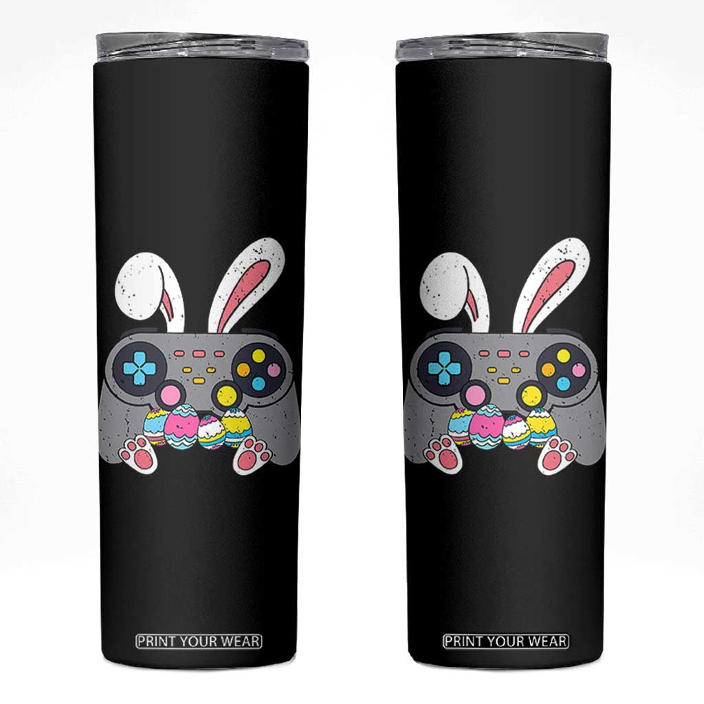 Easter Video Game Skinny Tumbler Bunny Eggs Gaming Gamer TS10 Black Print Your Wear