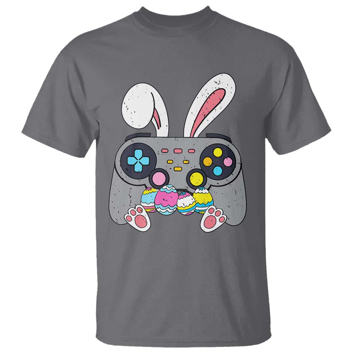 Easter Video Game T Shirt Bunny Eggs Gaming Gamer TS10 Charcoal Print Your Wear