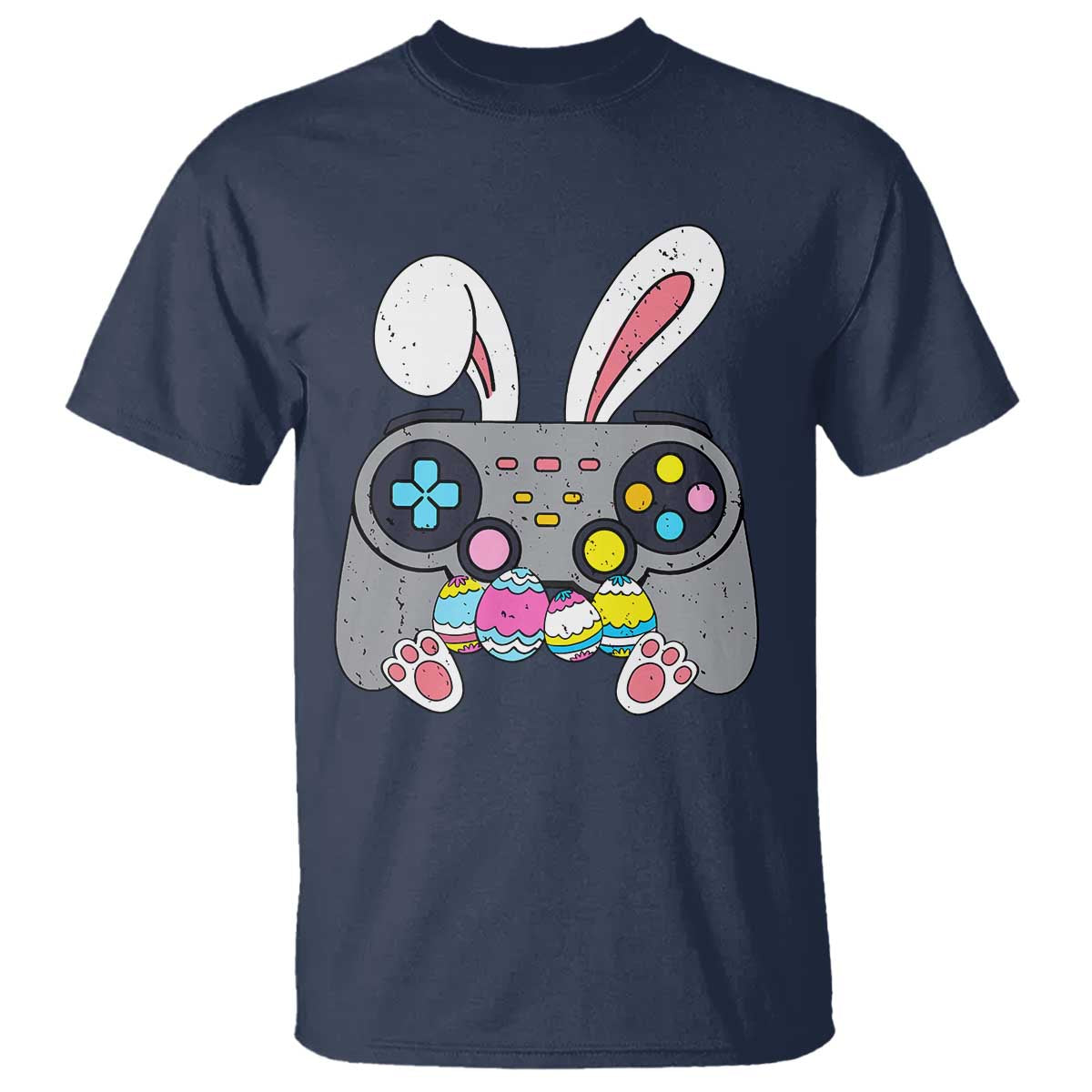 Easter Video Game T Shirt Bunny Eggs Gaming Gamer TS10 Navy Print Your Wear