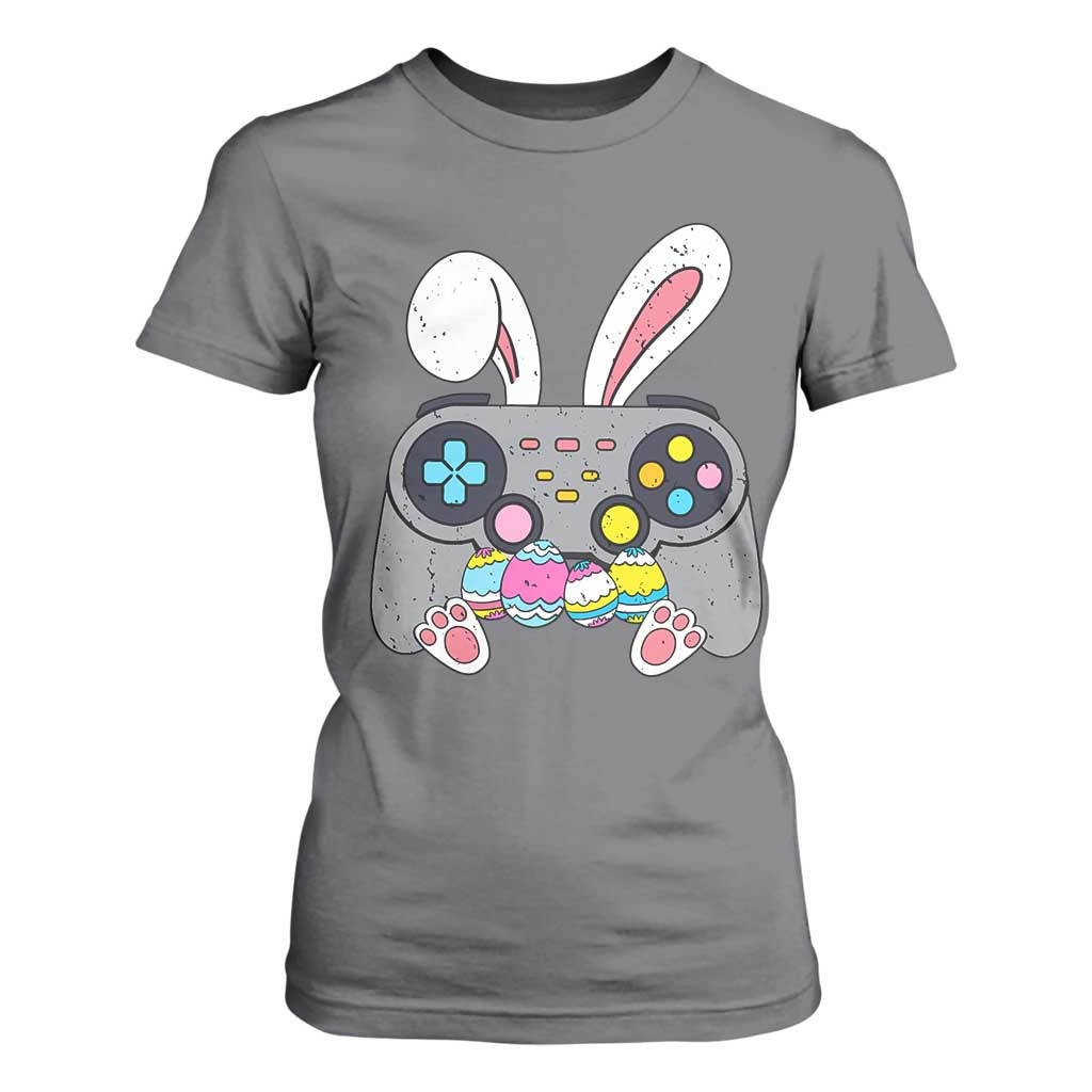 Easter Video Game T Shirt For Women Bunny Eggs Gaming Gamer TS10 Charcoal Print Your Wear