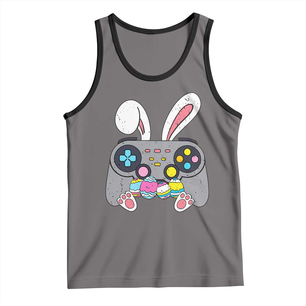 Easter Video Game Tank Top Bunny Eggs Gaming Gamer TS10 Deep Heather Black Print Your Wear