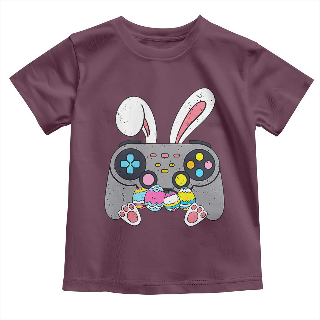 Easter Video Game Toddler T Shirt Bunny Eggs Gaming Gamer TS10 Maroon Print Your Wear