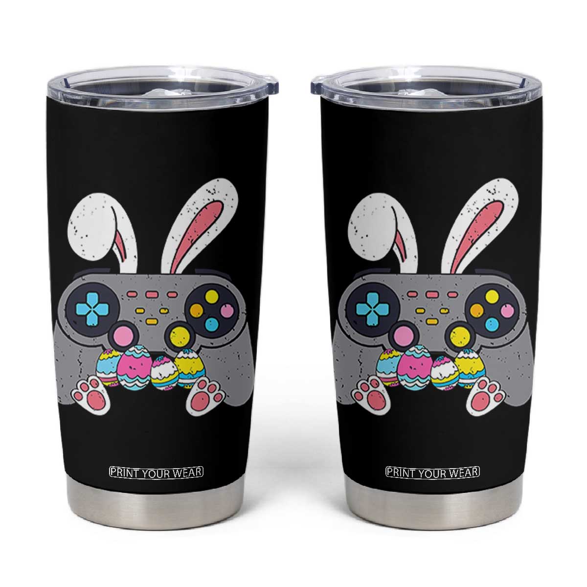 Easter Video Game Tumbler Cup Bunny Eggs Gaming Gamer TS10 Black Print Your Wear