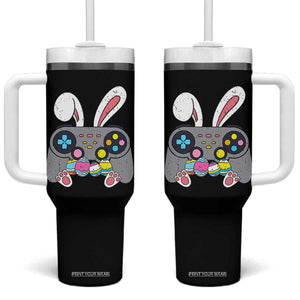 Easter Video Game Tumbler With Handle Bunny Eggs Gaming Gamer TS10 One Size: 40 oz Black Print Your Wear