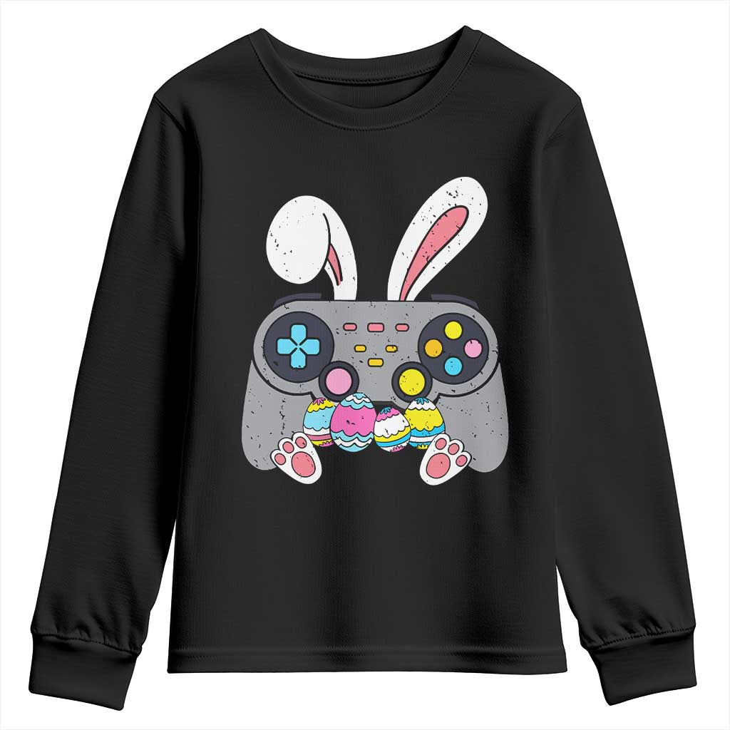 Easter Video Game Youth Sweatshirt Bunny Eggs Gaming Gamer TS10 Black Print Your Wear