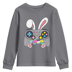 Easter Video Game Youth Sweatshirt Bunny Eggs Gaming Gamer TS10 Charcoal Print Your Wear