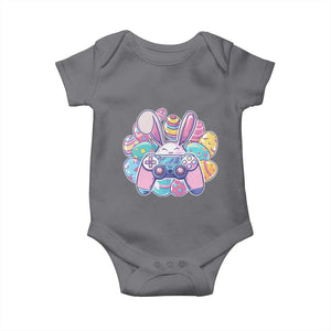 Easter Video Game Baby Onesie Cute Bunny Eggs Gaming Gamer TS10 Charcoal Print Your Wear