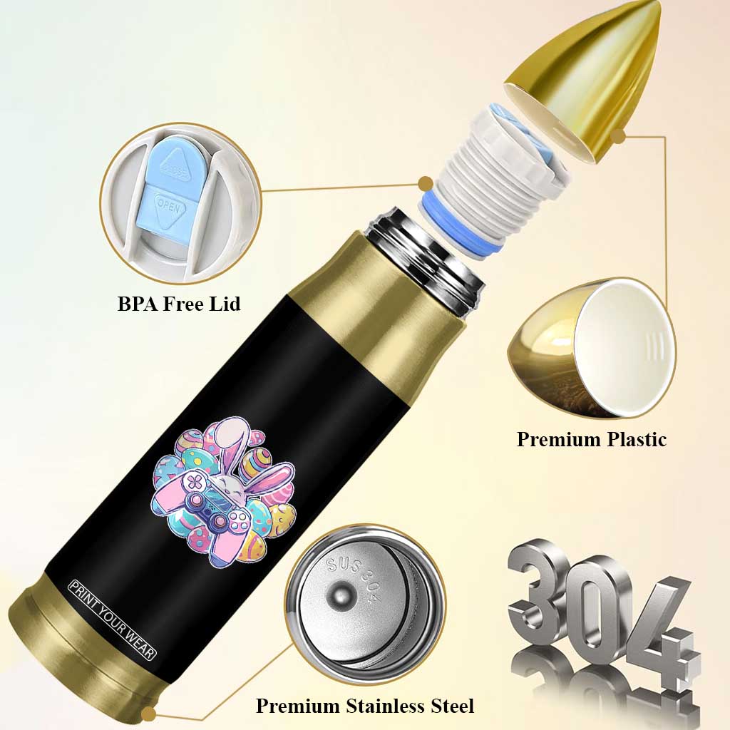 Easter Video Game Bullet Tumbler Cute Bunny Eggs Gaming Gamer TS10 Print Your Wear