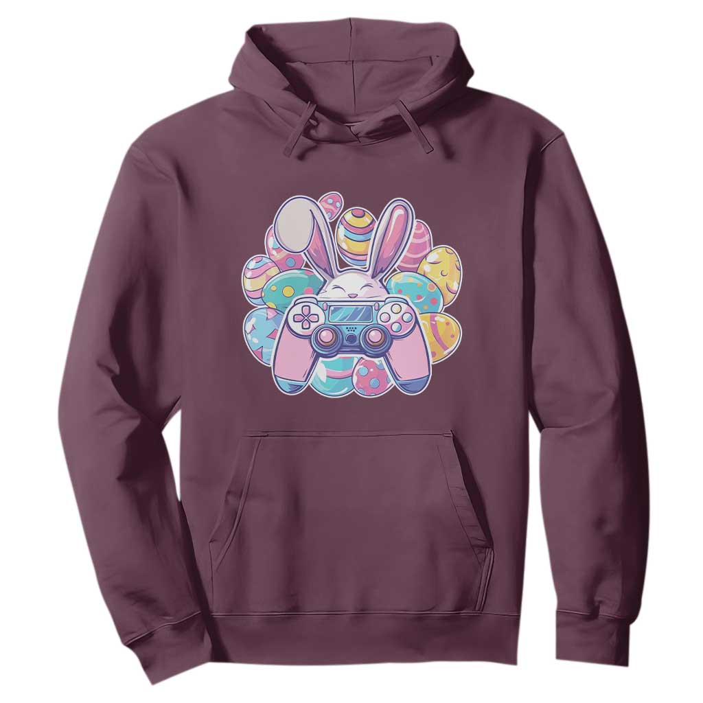 Easter Video Game Hoodie Cute Bunny Eggs Gaming Gamer TS10 Maroon Print Your Wear