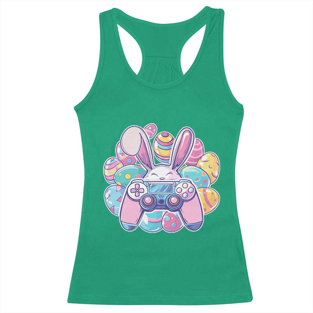 Easter Video Game Racerback Tank Top Cute Bunny Eggs Gaming Gamer TS10 Irish Green Print Your Wear