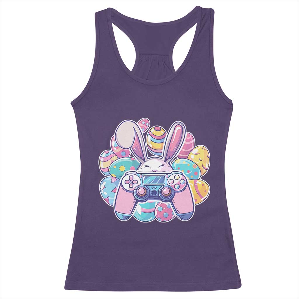 Easter Video Game Racerback Tank Top Cute Bunny Eggs Gaming Gamer TS10 Purple Print Your Wear
