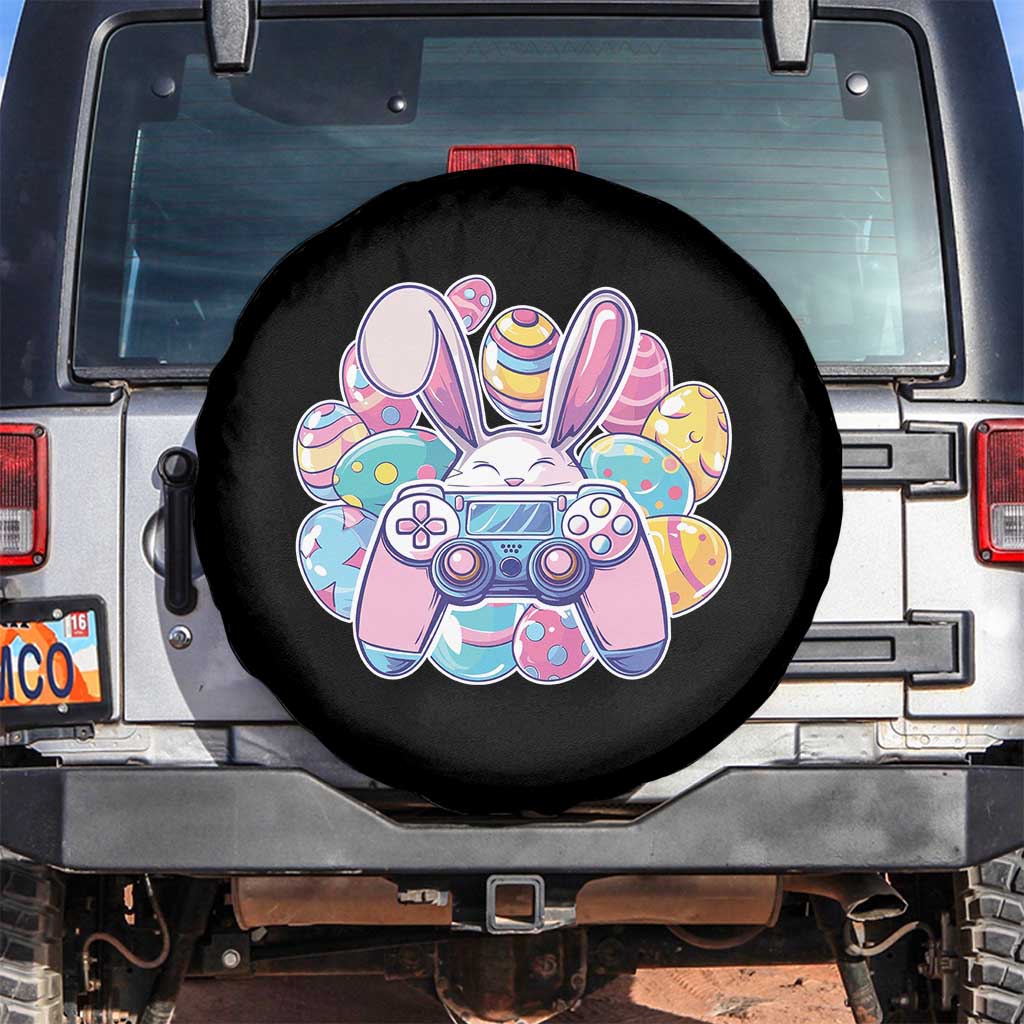 Easter Video Game Spare Tire Cover Cute Bunny Eggs Gaming Gamer TS10 No hole Black Print Your Wear