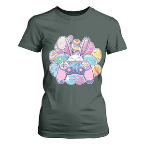 Easter Video Game T Shirt For Women Cute Bunny Eggs Gaming Gamer TS10 Dark Forest Green Print Your Wear
