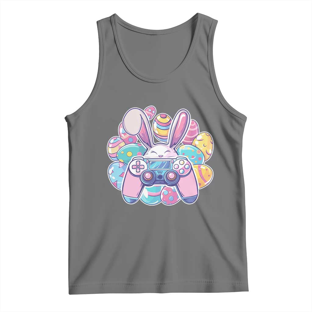 Easter Video Game Tank Top Cute Bunny Eggs Gaming Gamer TS10 Black Heather Print Your Wear