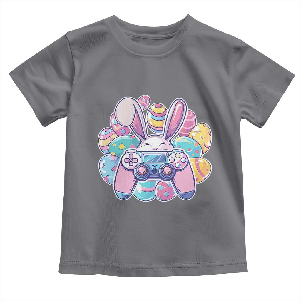 Easter Video Game Toddler T Shirt Cute Bunny Eggs Gaming Gamer TS10 Charcoal Print Your Wear