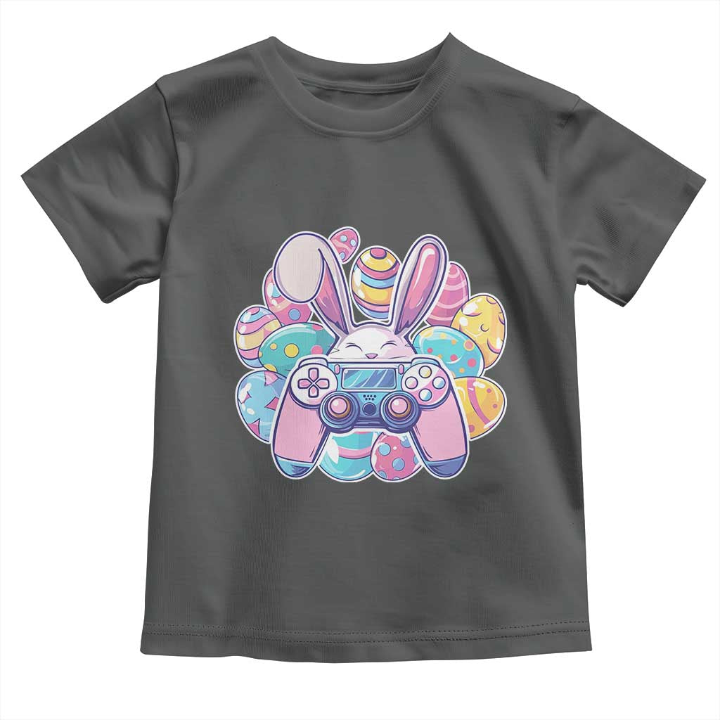 Easter Video Game Toddler T Shirt Cute Bunny Eggs Gaming Gamer TS10 Dark Heather Print Your Wear