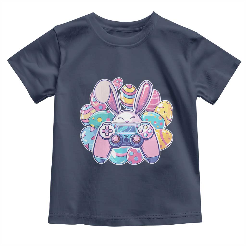 Easter Video Game Toddler T Shirt Cute Bunny Eggs Gaming Gamer TS10 Navy Print Your Wear