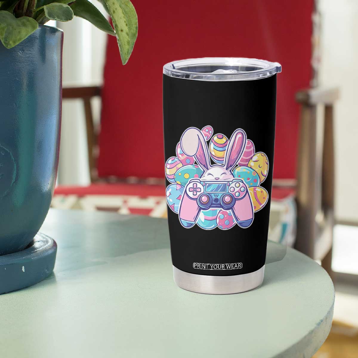 Easter Video Game Tumbler Cup Cute Bunny Eggs Gaming Gamer TS10 Print Your Wear
