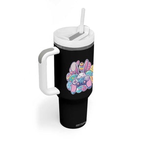 Easter Video Game Tumbler With Handle Cute Bunny Eggs Gaming Gamer TS10 Print Your Wear