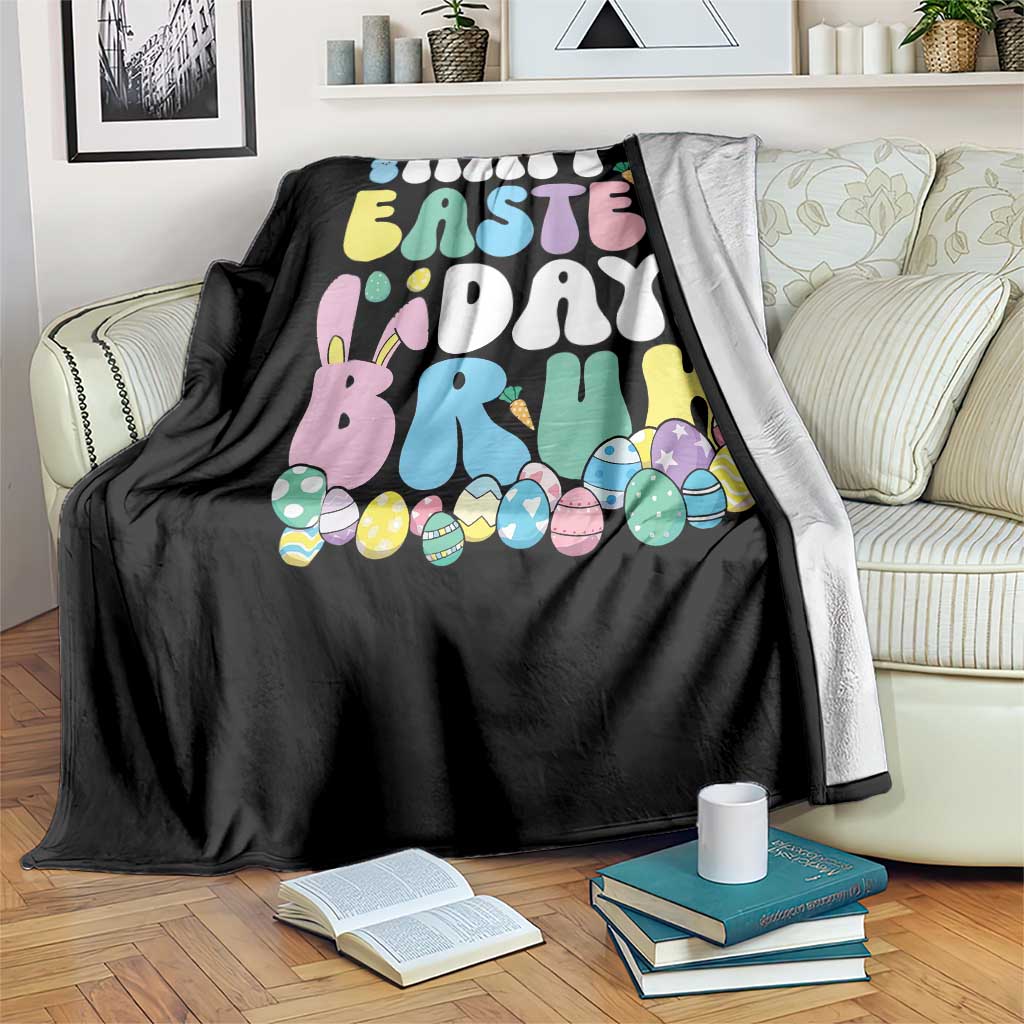 Bruh Easter Throw Blanket Teens Boys Kids Cute Bunny Eggs TS10 Print Your Wear