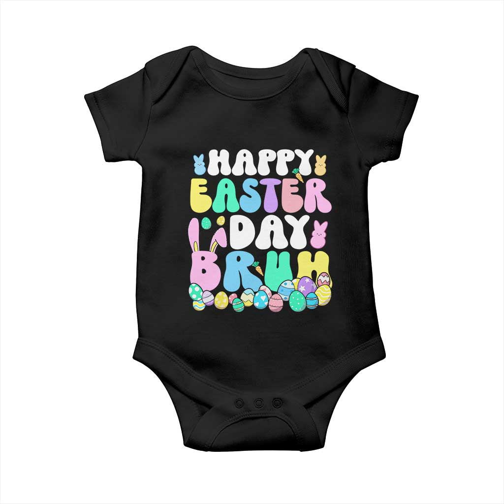 Bruh Easter Baby Onesie Teens Boys Kids Cute Bunny Eggs TS10 Black Print Your Wear
